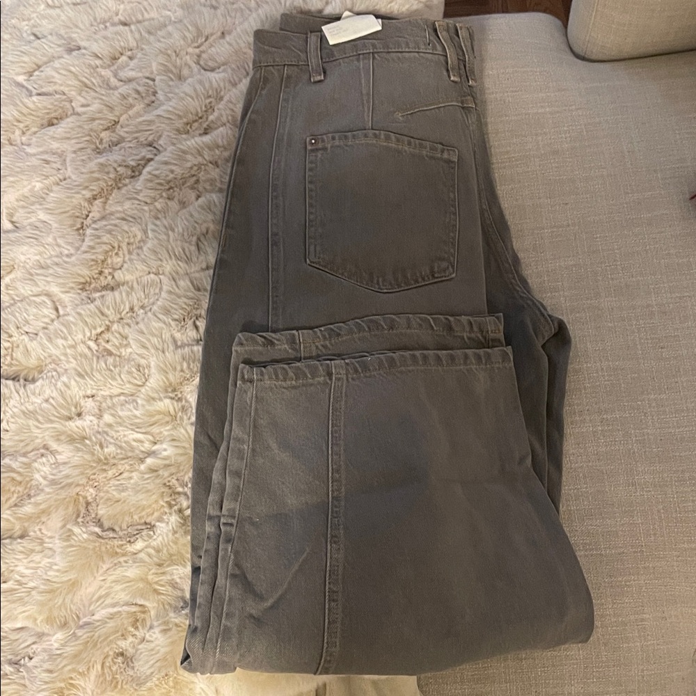 We The Free Women's army green barrel Relaxed Jeans
